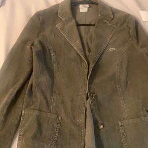 Lacoste Olive Green Corduroy blazer size 42